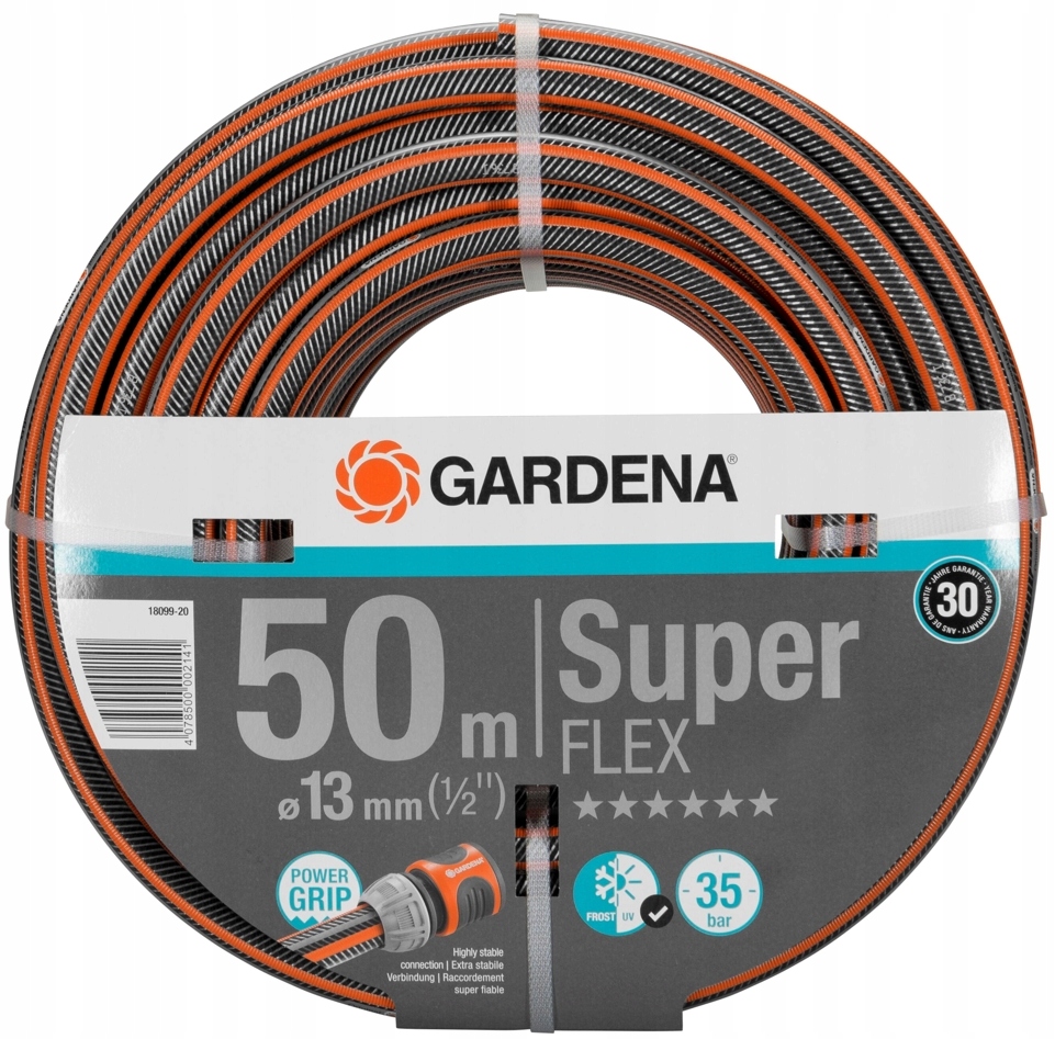Wąż ogrodowy SuperFlex 1/2" 50 m Gardena 13mm Mocny Wytrzymały Power Grip