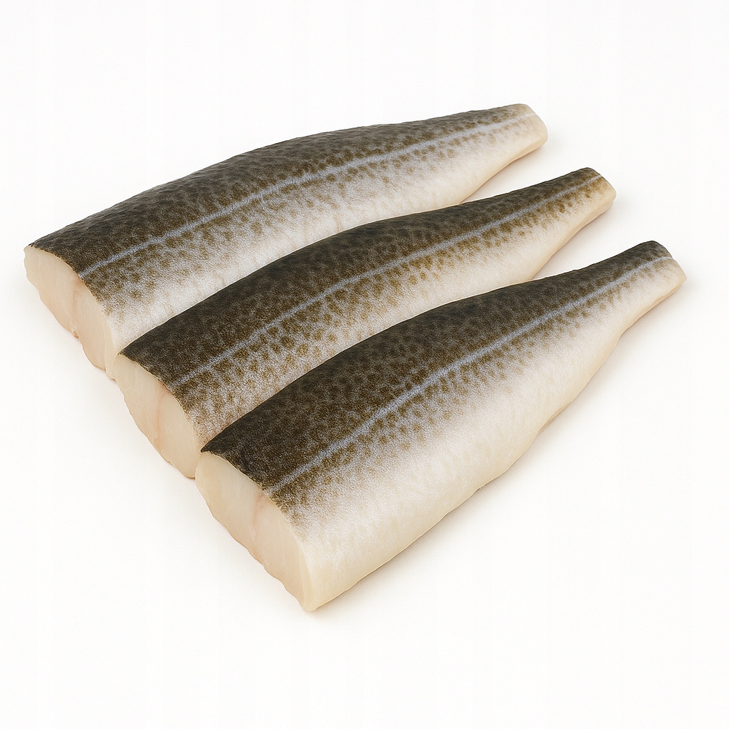 Dorsz Atlantycki filet ze skórą mrożony bez glazury 2 kg Suchy lód