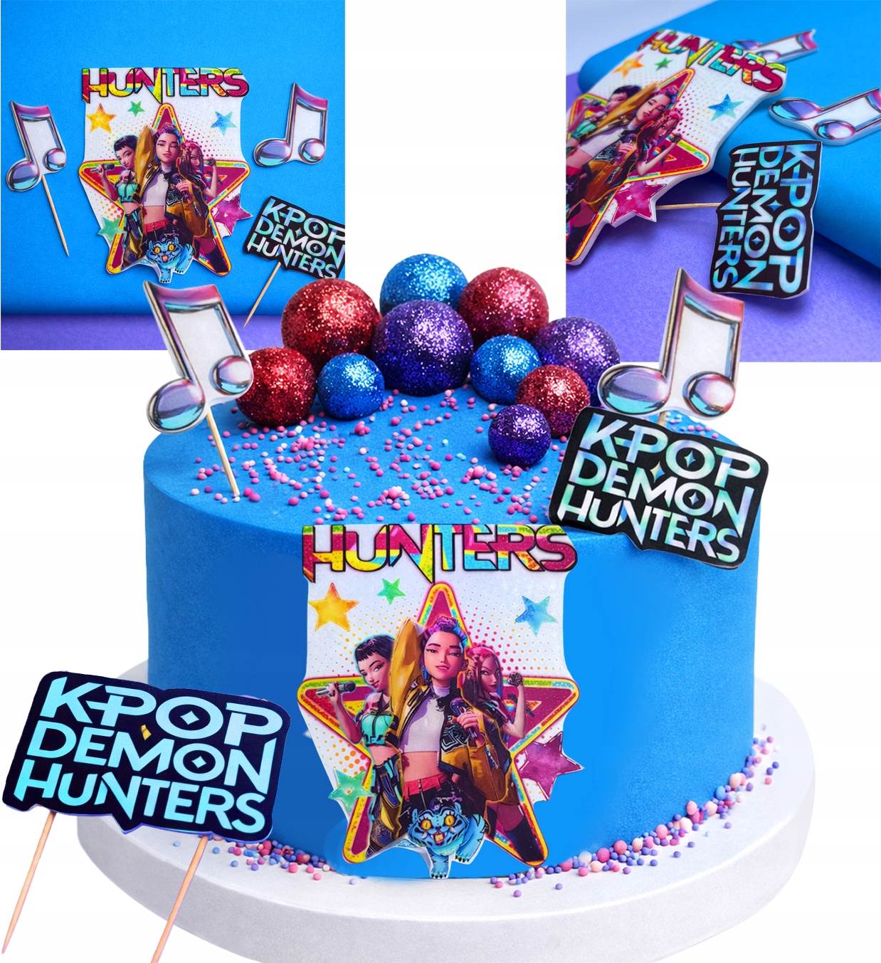 Figurky 2D Velká sada na dort Zápich K-pop Demon Huntrix Zápich dekorace