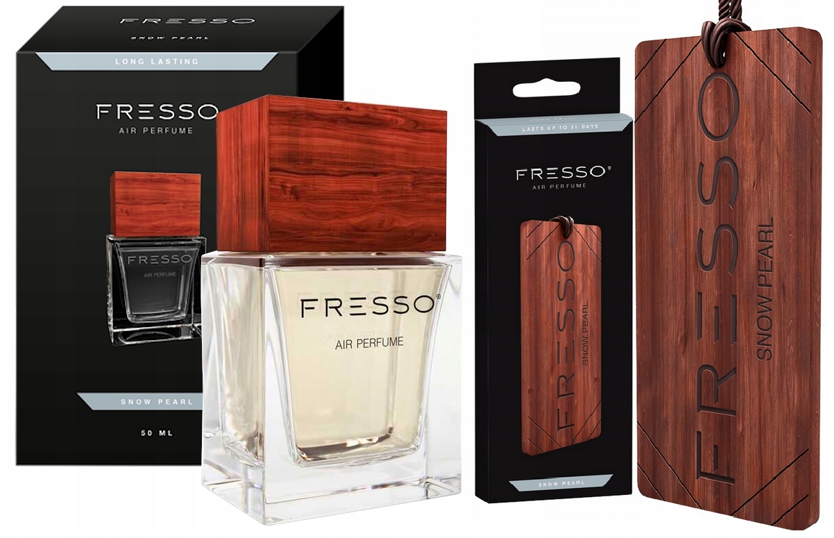 FRESSO SNOW PEARL Perfumy do samochodu PLUS ZAWIESZKA