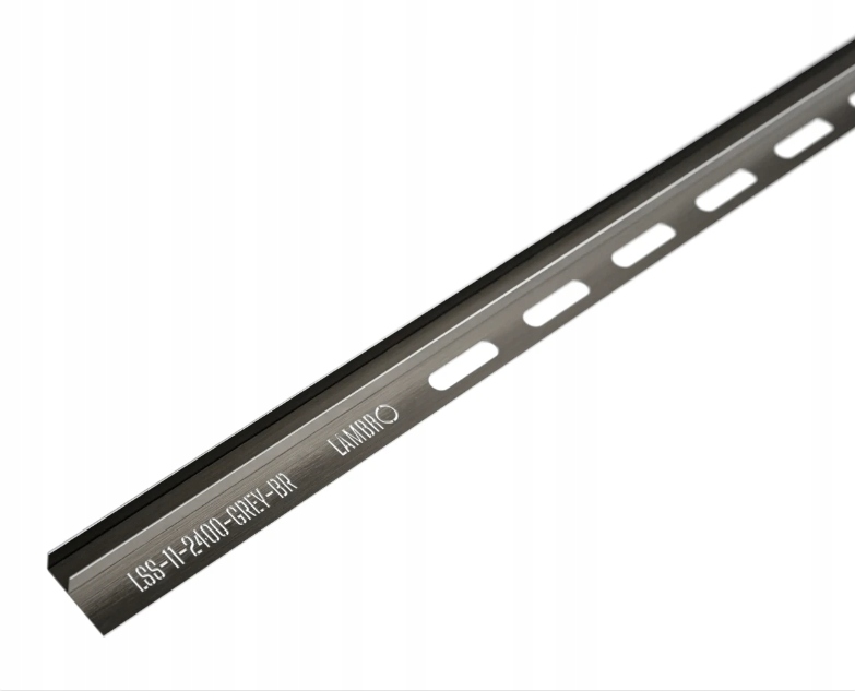 Nástěnná Sprchová Lišta Na Sklo Gunmetal 240 cm