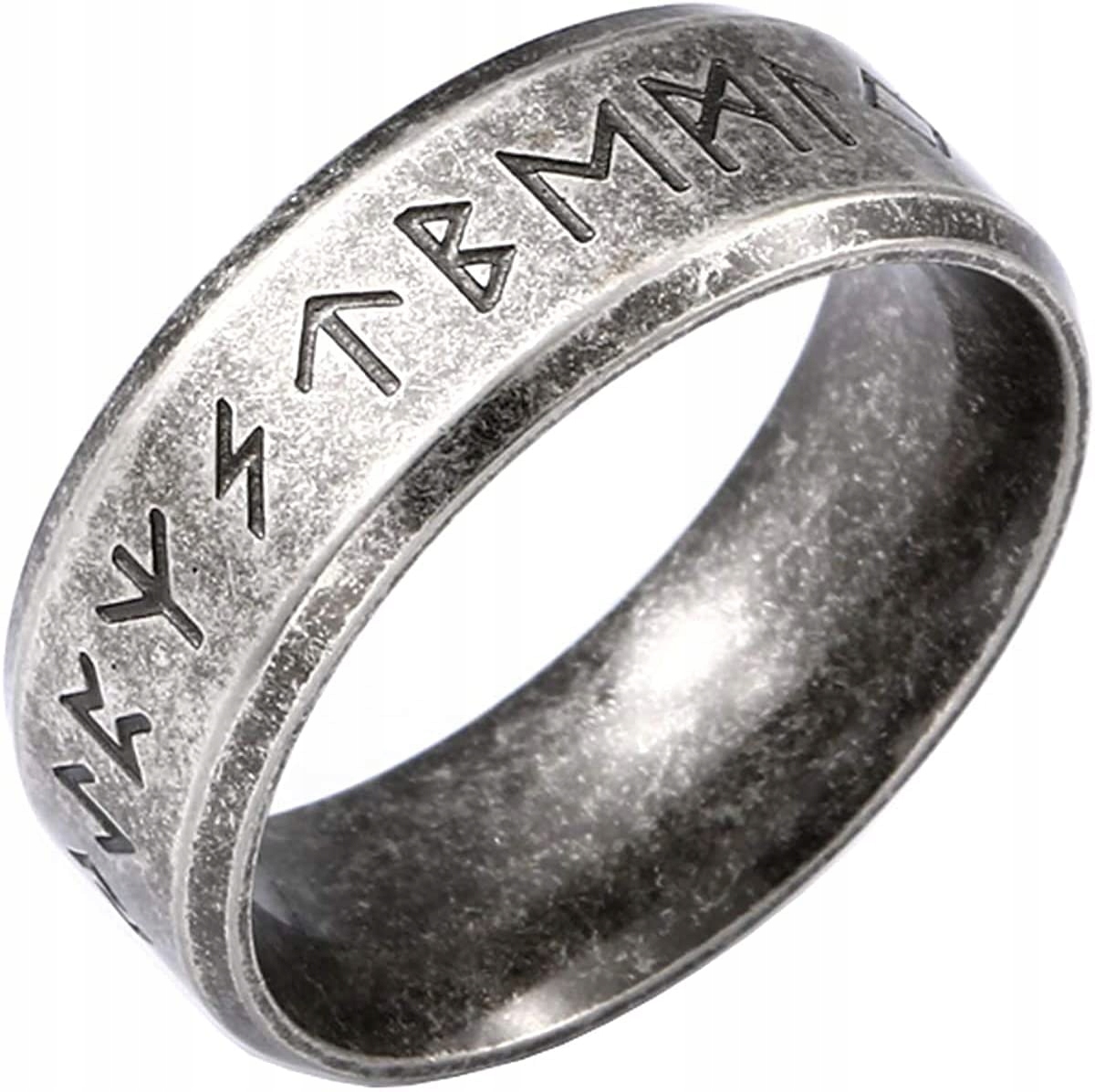 PIERŚCIEŃ STALOWY WIKINGÓW NORDYCKI GOTYCKI 316L