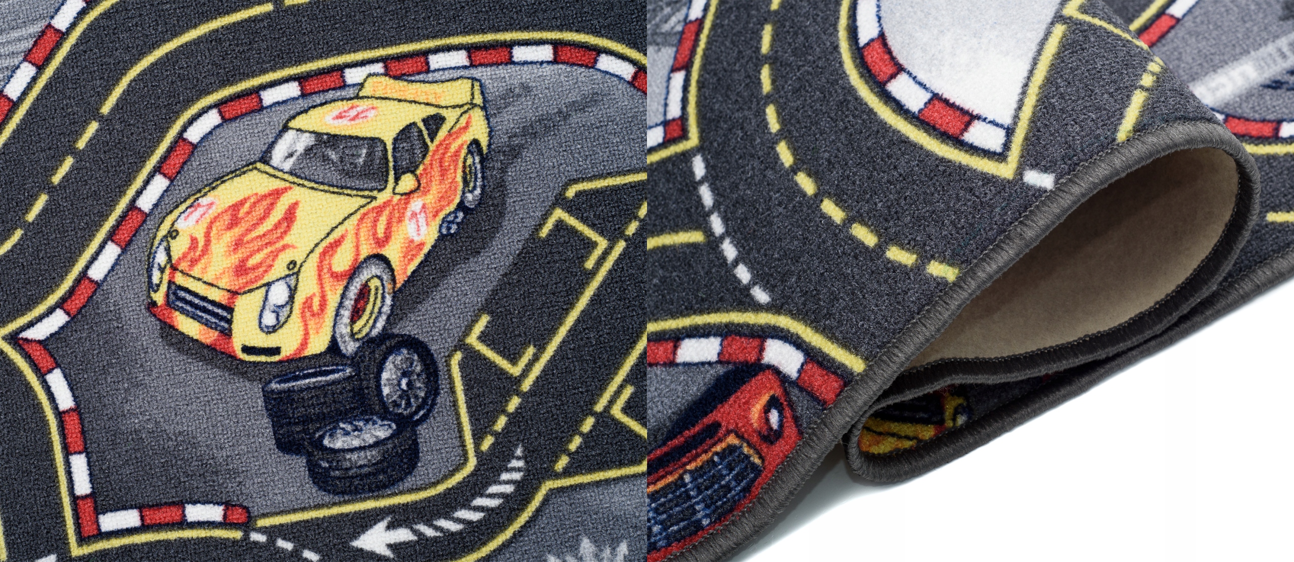 DYWAN CARS 200x300 AUTA DROGI WYŚCIGI RÓŻNE KOLORY Grubość 6 mm