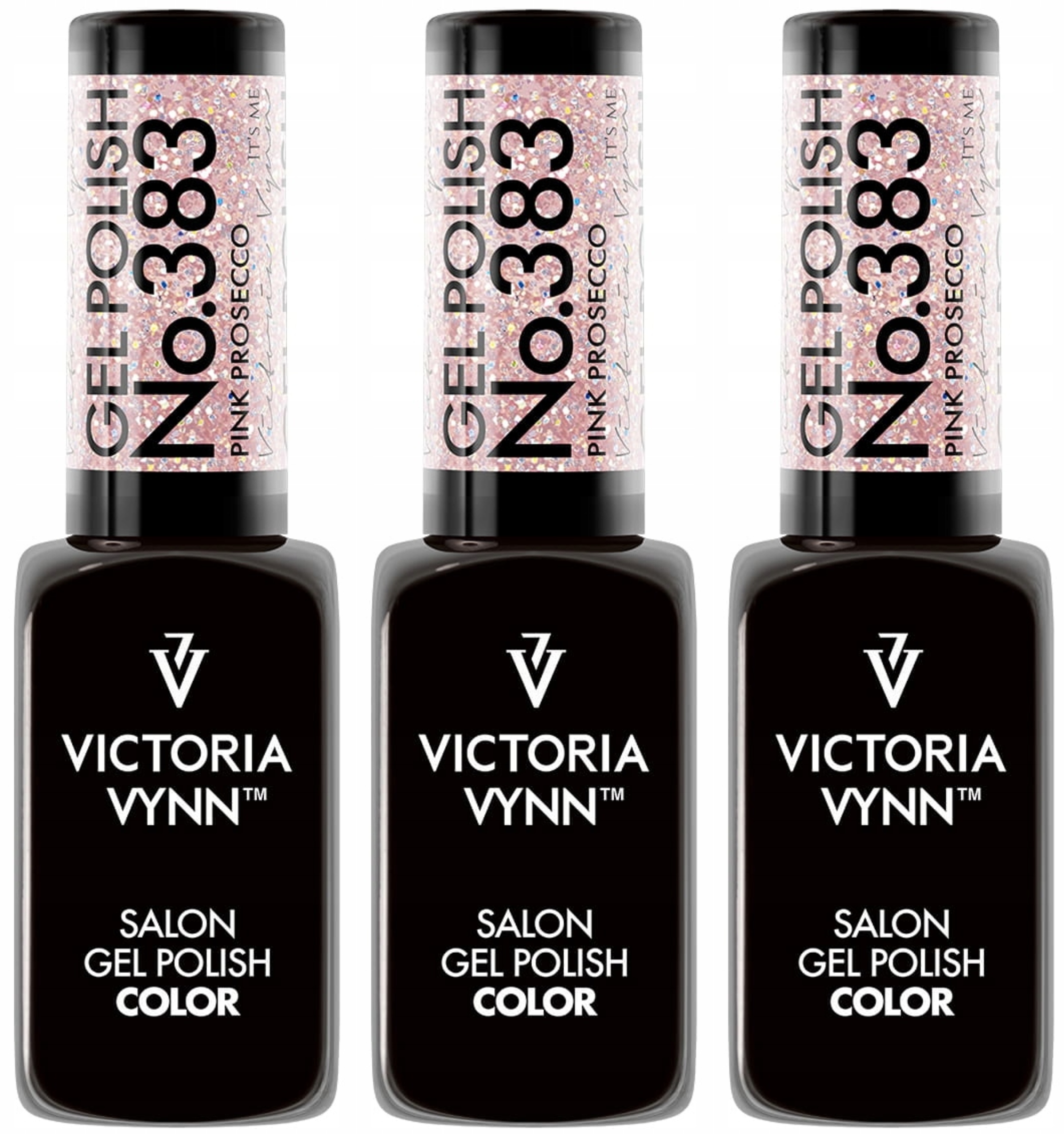 3 x Victoria Vynn Gel Polish 383 Pink Prosecco Hybridní lak 8 ml Růžový