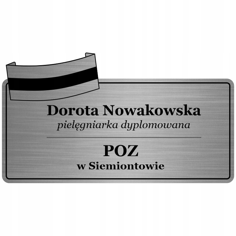 

Identyfikator personalny imienny na magnes grawer