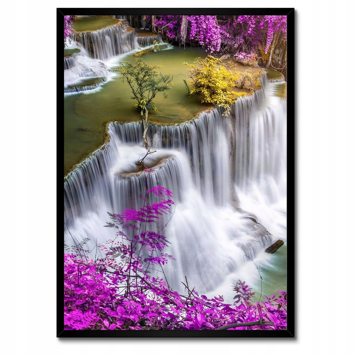 Plakáty v rámu 50x70 Fialově kolem kaskády