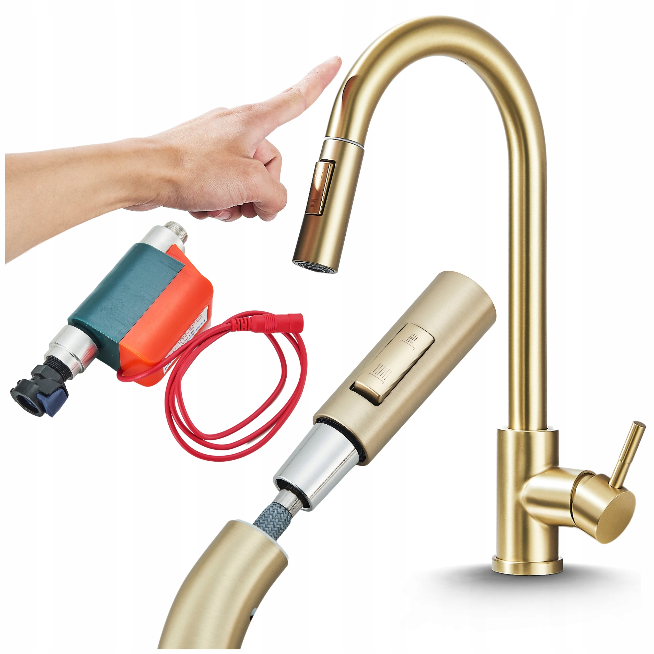 Kuchyňská Baterie s Dotykovým senzorem Kohoutek do kuchyně senzorický Zlatý