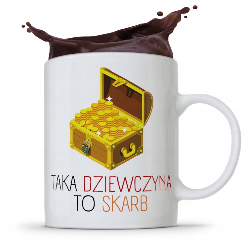 KUBEK PREZENT DLA DZIEWCZYNY DZIEWCZYNA TO SKARB z Nadrukiem ze Zdjęciem