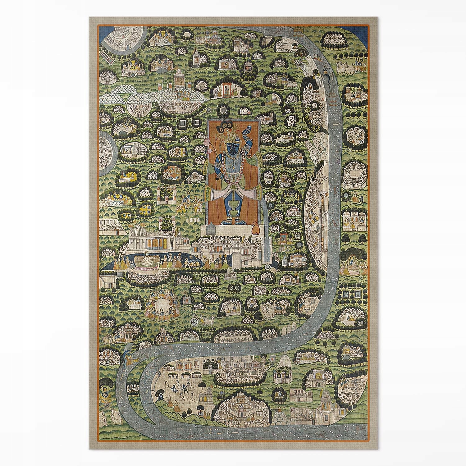 Dekorativní moderní Koberec koberec do domu Indie z ptačí perspektivy 100 x 150 cm