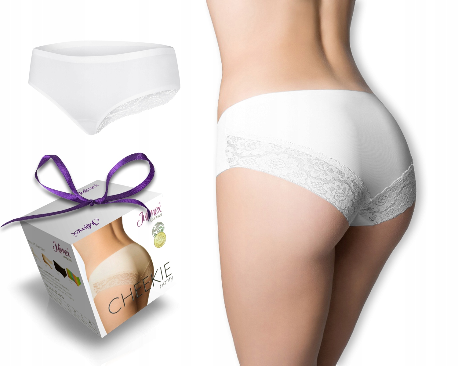 

Julimex bezszwowe figi z koronką Cheekie Bia XL