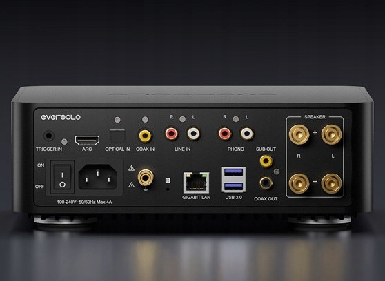 EVERSOLO PLAY CD EDITION WZMACNIACZ STEREO / ODTWARZACZ CD / STREAMER WI-FI Wysokość produktu 7.5 cm