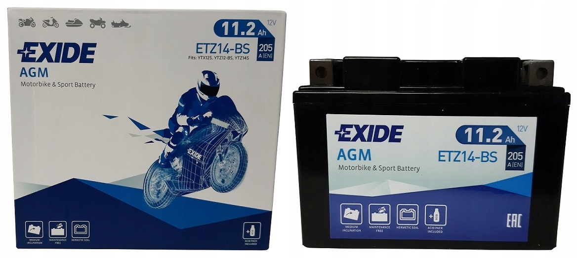 

Akumulator Exide Agm Motocyklowy ETZ14-BS/YTZ14-BS