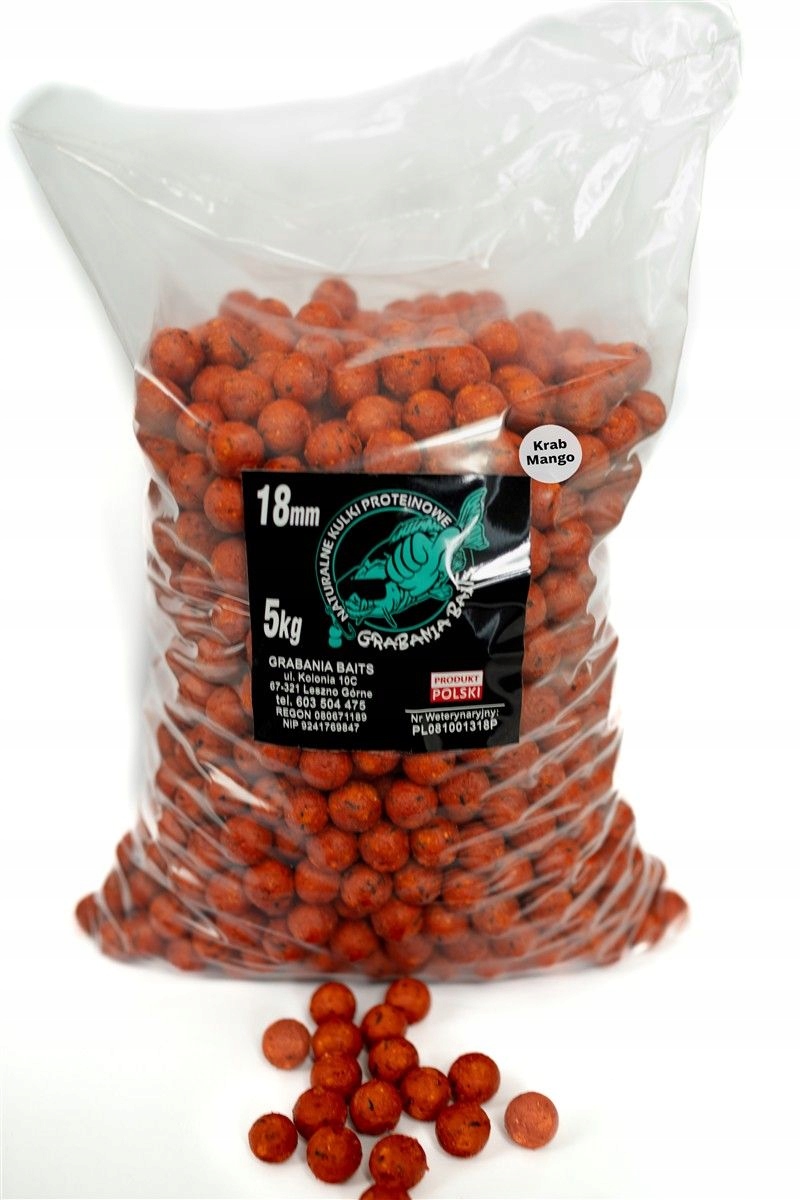 Kulki proteinowe GrabaniaBaits Krab & Mango 24mm 5kg