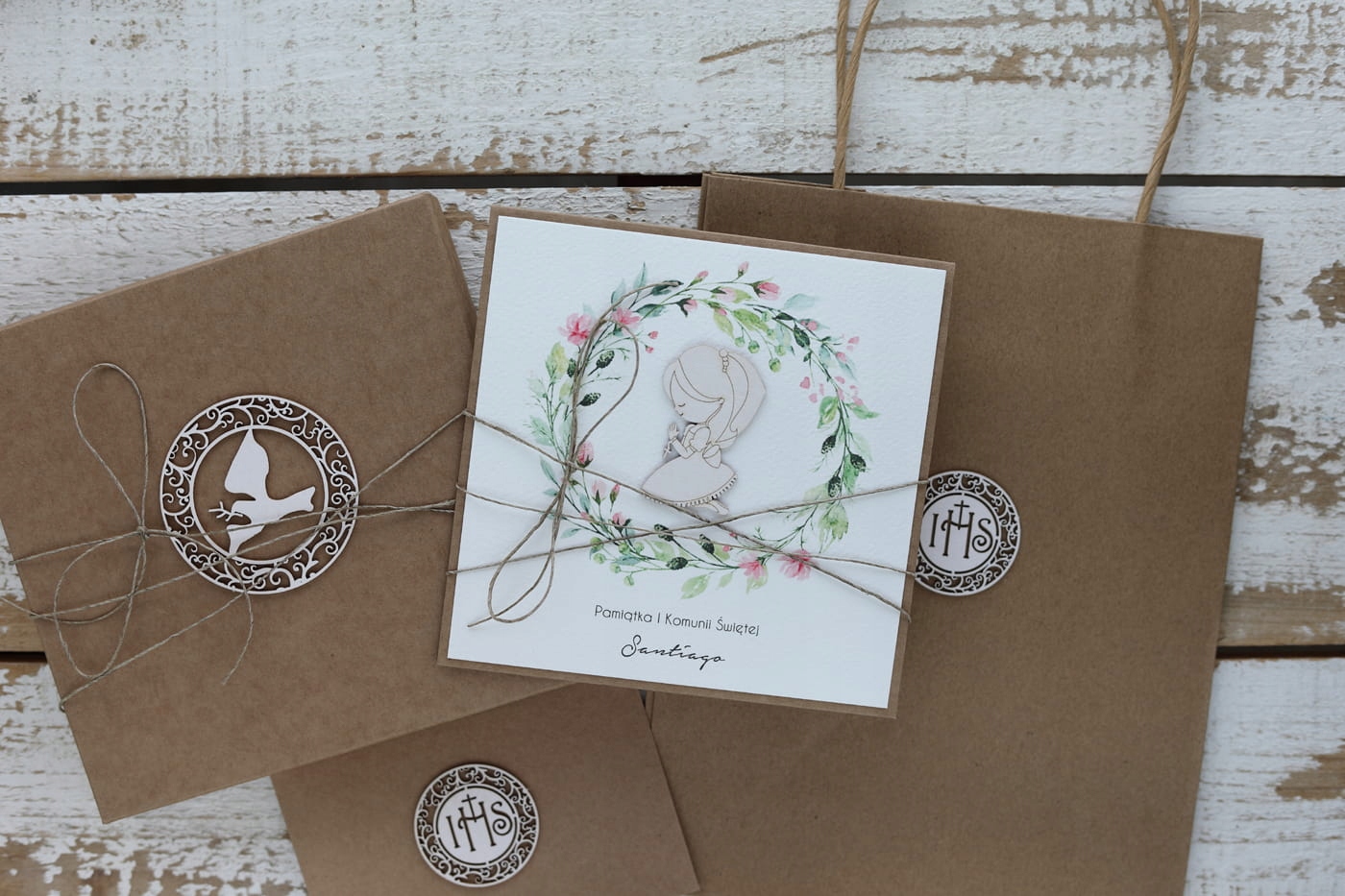 k prvnímu svatému přijímání sada pro chlapce kartička, krabička, obálka, kabelka 1