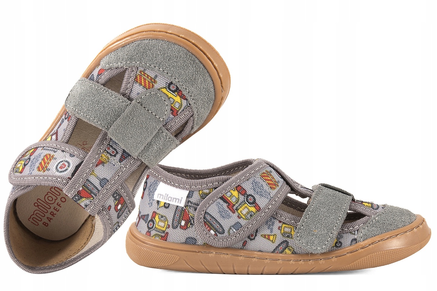 Milami BF10-BR-32 Barefoot Tekstylno-skórzane Półbuty Sandały Domowe Kapcie