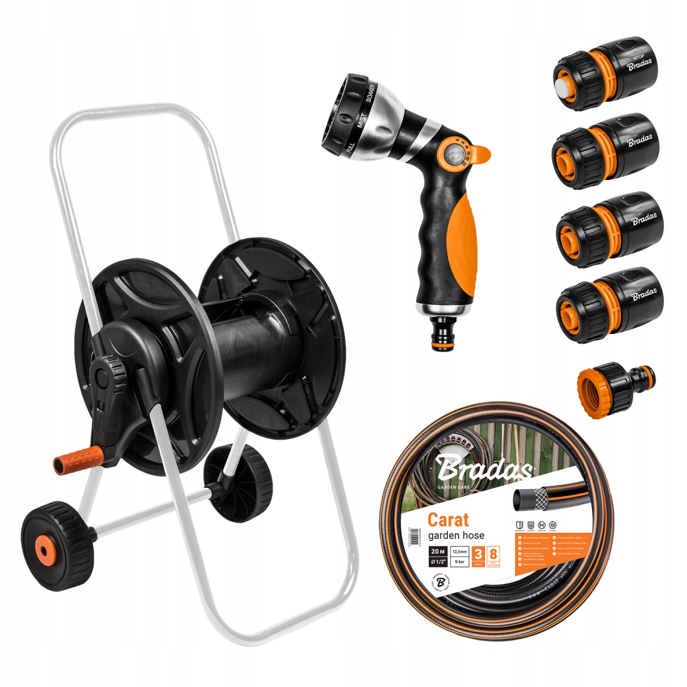 Bradas Black Line Sada s vozíkom na hadicu Daily 1/2" 20 m