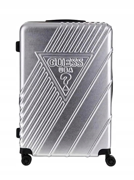Guess Walizka Srebrna Duża Na 4 Kółkach 1GMA