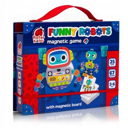 Gra Magnetyczna Roboty Zestaw Edukacyjny Karty Magnesy Tablica Roter Kafer