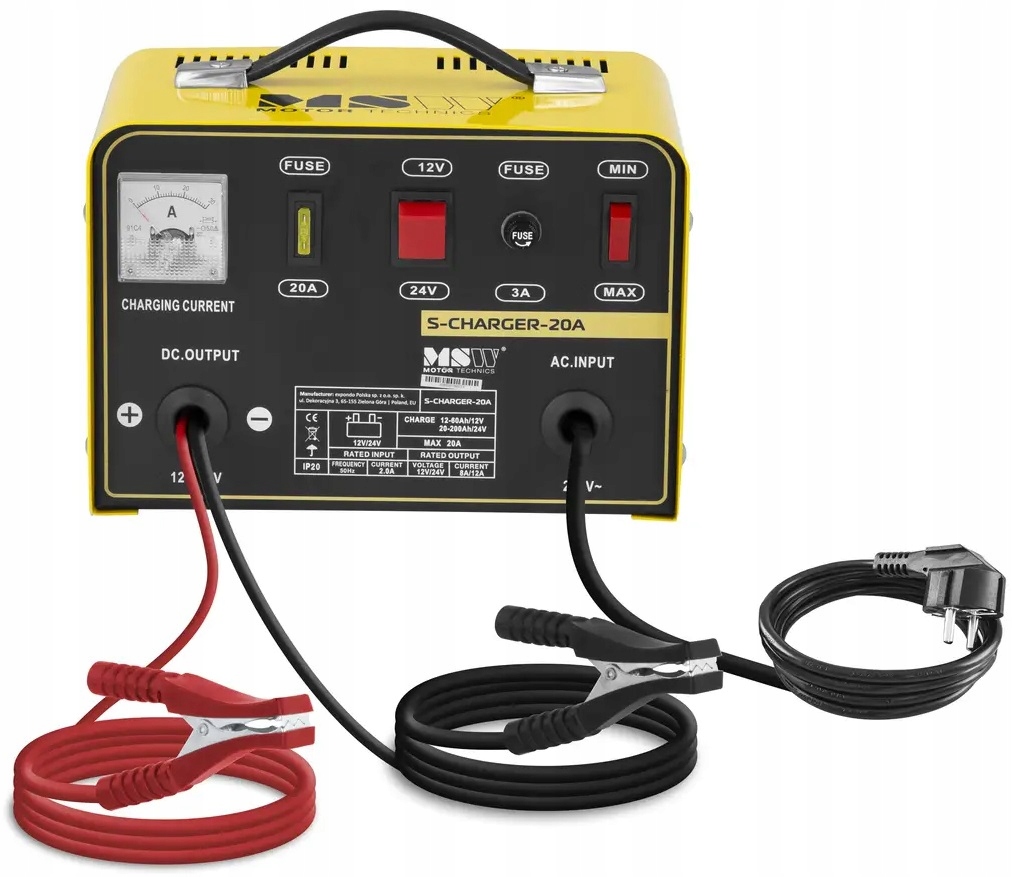 PROSTOWNIK 12/24V 12A 10060143 MSW S-CHARGER-20A