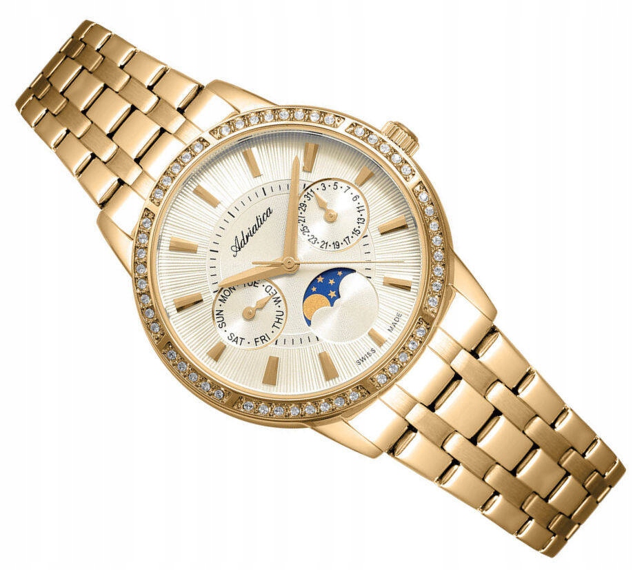 Dámské Zlaté Hodinky Adriatica A3601.1111QFZ Skříň