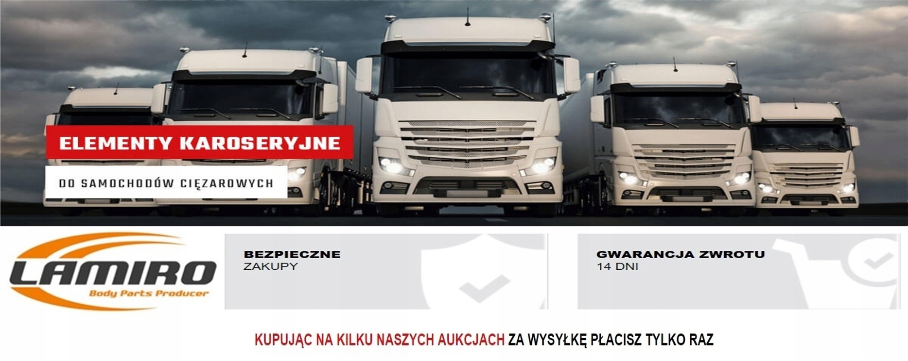 SCANIA S R LISTWA BŁOTNIKA LEWA PRZEDNIA SZEROKA Producent części Lamiro