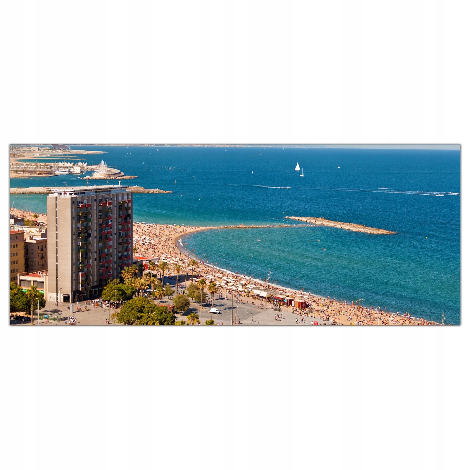 

Obraz na szkle Foto Barcelona Plaża Zatoka 125x50