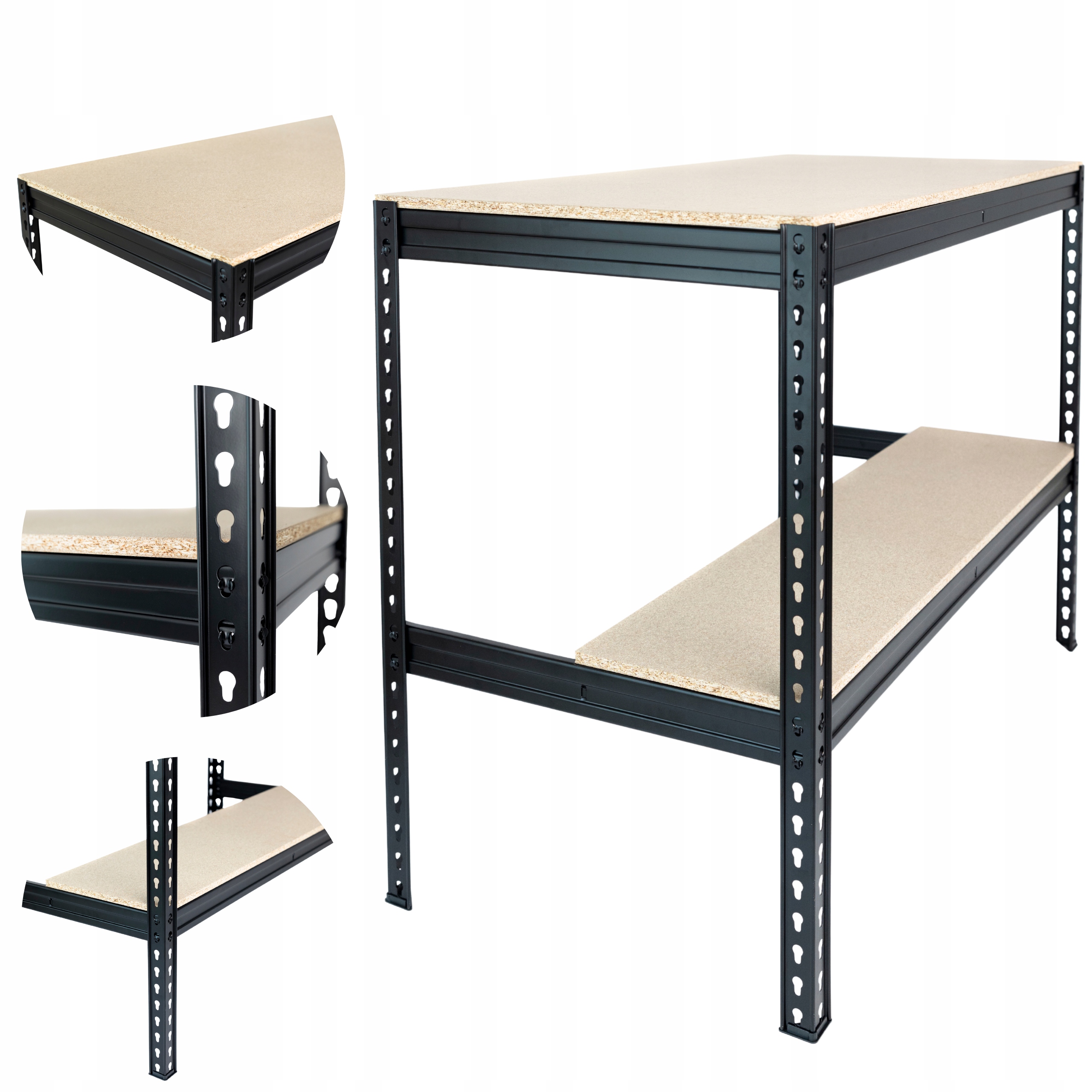Pracovný stôl ePlatinum 120x60x90 2x400 kg Maľovaný Pevná Hrubá Doska