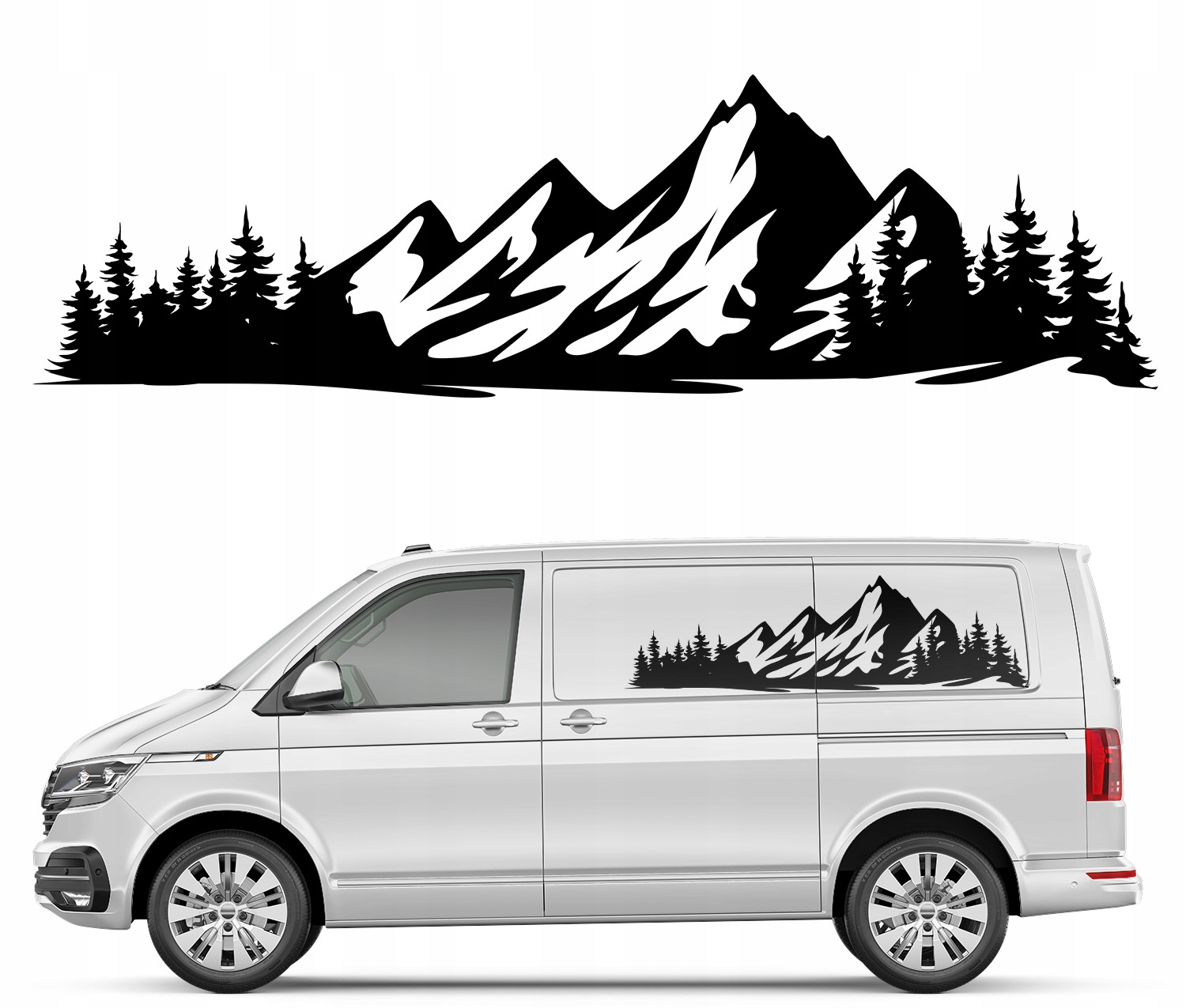 1x Samolepka na auto Horský Motiv 44x153 cm