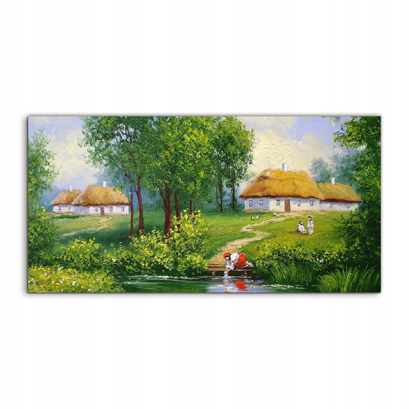 

Obraz akryl 120x60 nowoczesny Wioska drzewa Woda