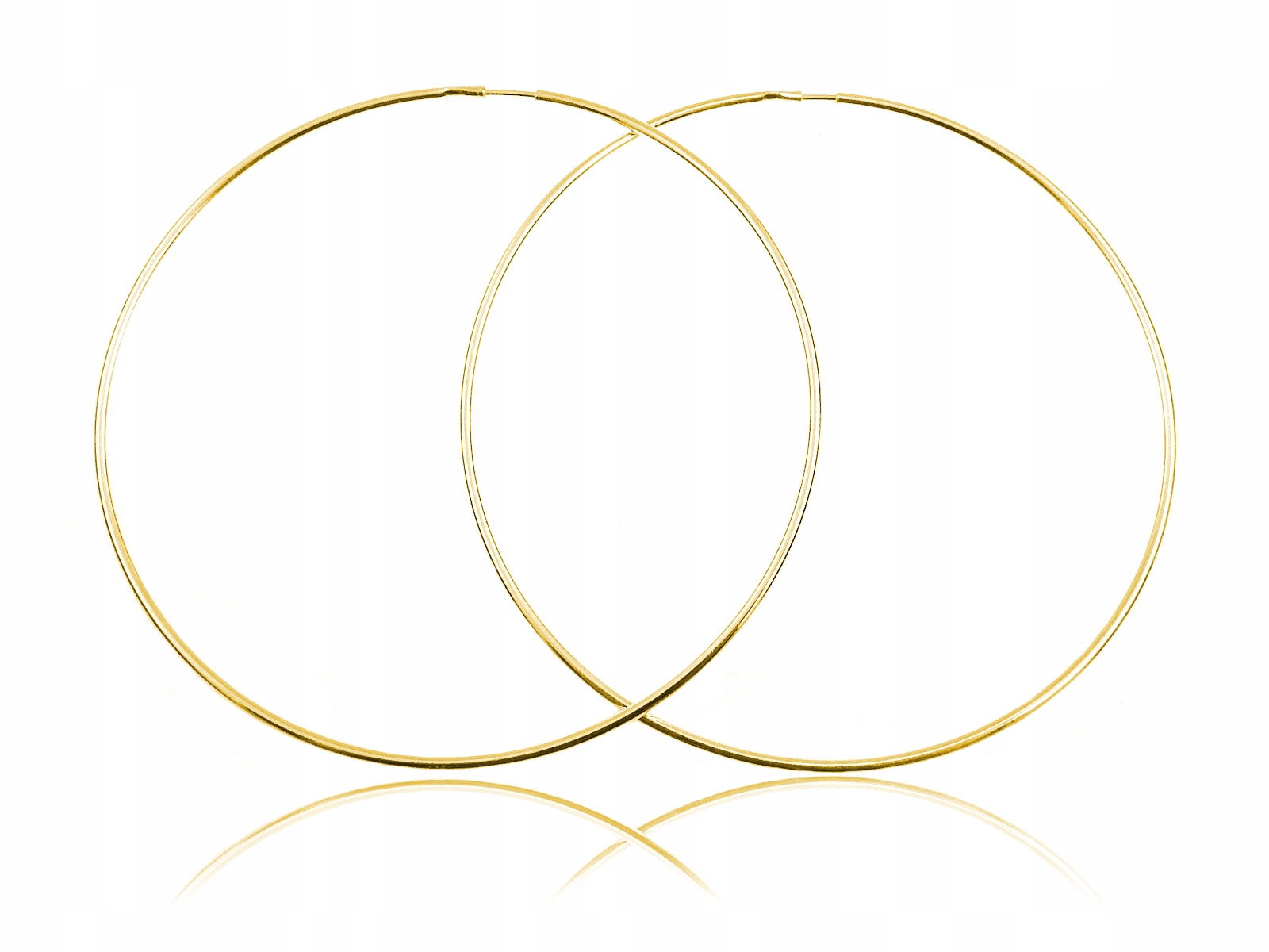 

Klasyczne Pozłacane Srebrne Kolczyki Koła 7.5CM