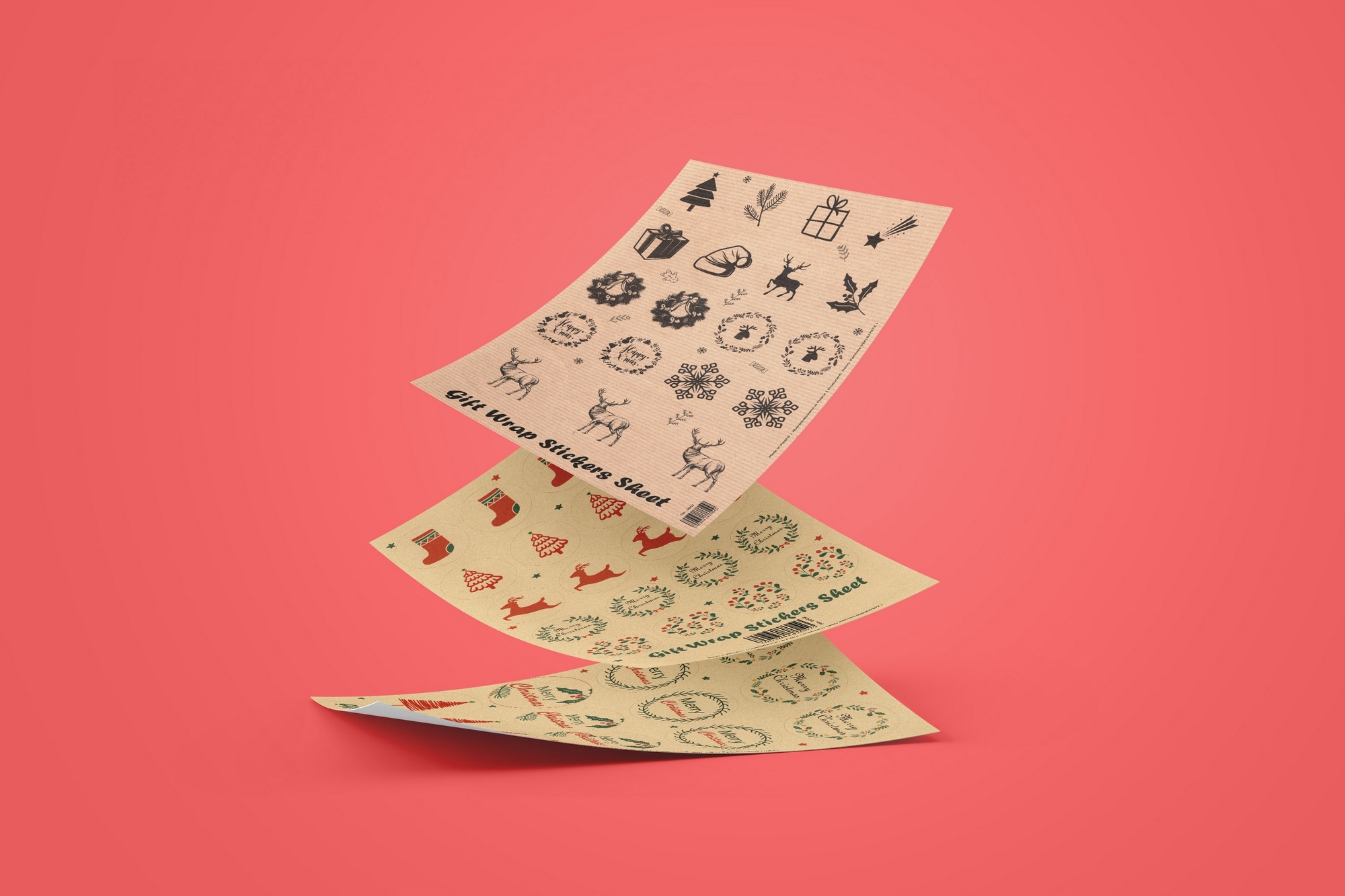 Naklejki Ekologiczne Święta Bożego Narodzenia Materiał inny