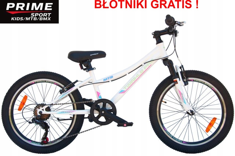 Rower 20" Mtb Twinkle Pro Girl 7-speed Shimano amortyzator Błotniki Gratis!