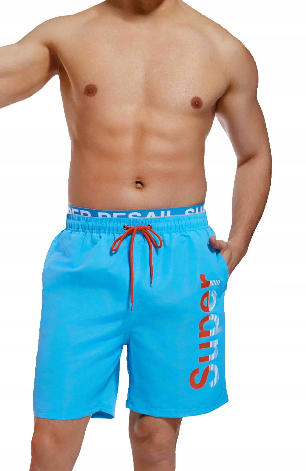 Męskie SPORTOWE SPODENKI PLAŻOWE KĄPIELÓWKI 3 X L