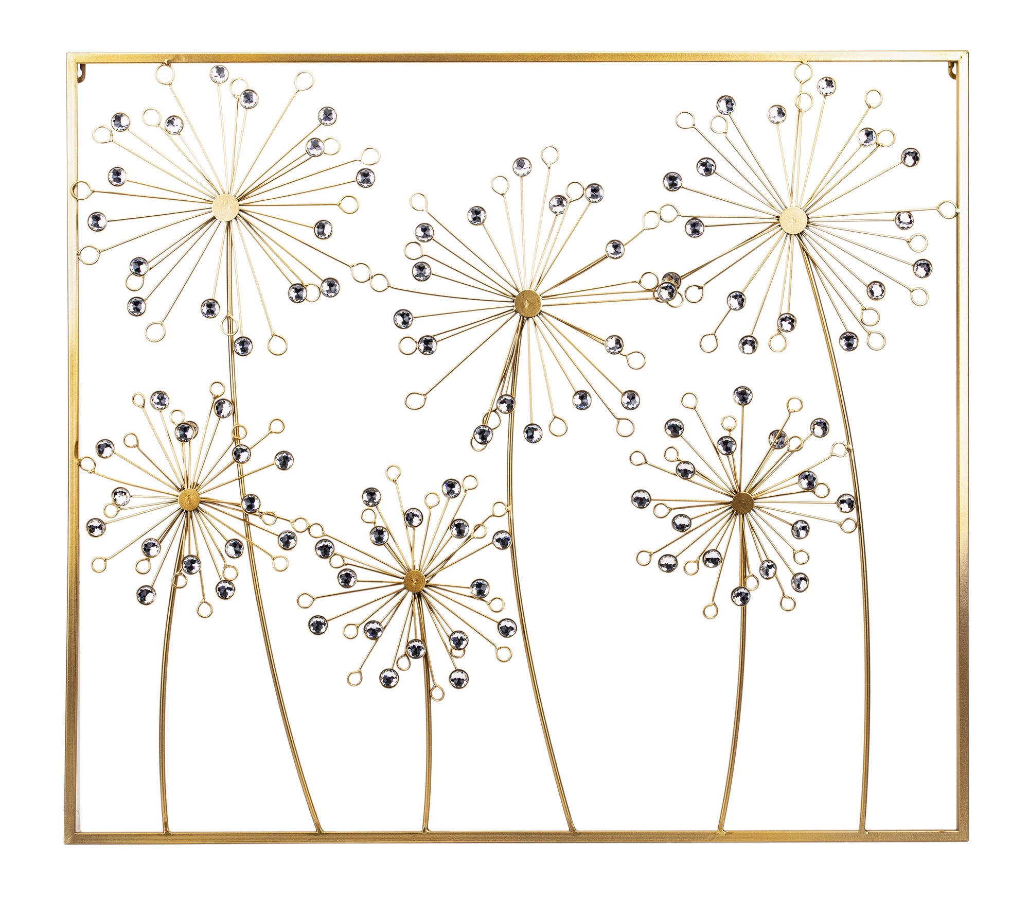 Nástenná dekorácia kovová, zlatá dúchadlo