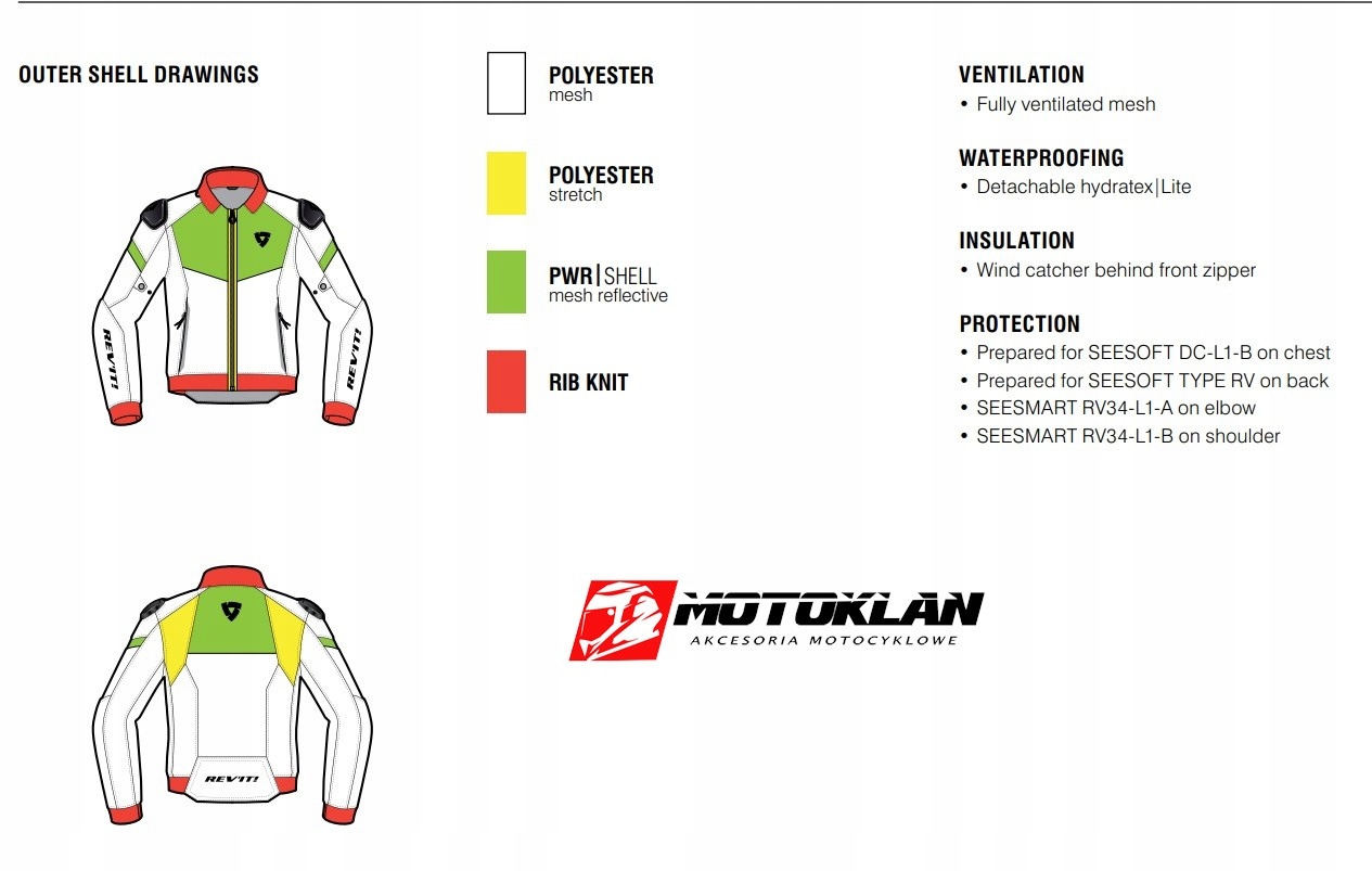 REV'IT Jacket Action tekstylna kurtka motocyklowa Rozmiar XL