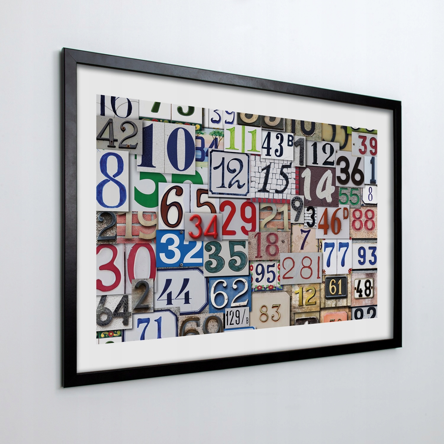 Nástěnný obraz v rámu Koláž čísla vintage 100x70