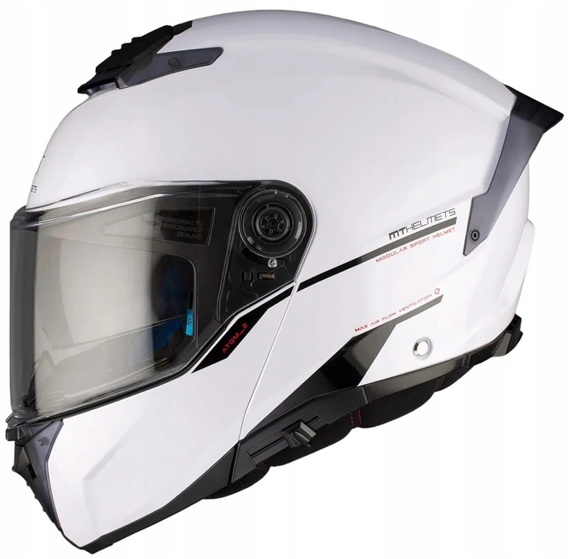Motocyklová prilba Mt Atom 2 Sv Solid Gloss Pearl White biela Darčeky