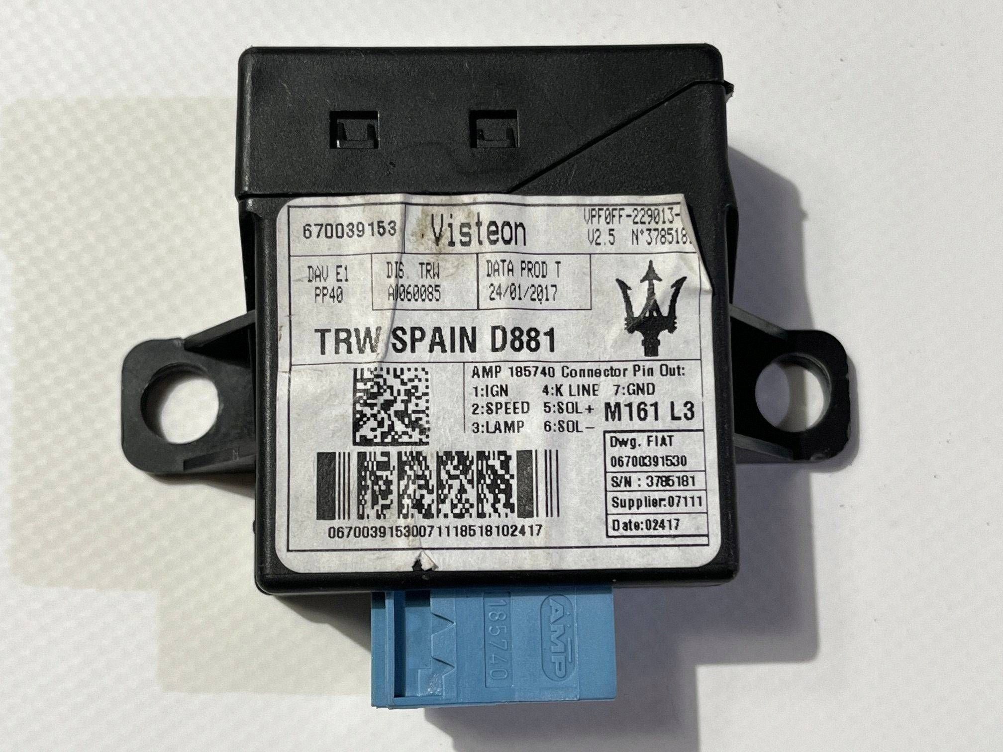 modulo Centralina SERVOSTERZO volante Maserati Levante 670039153