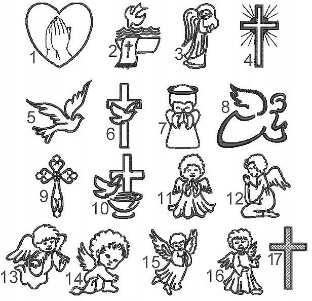 BIAŁA SZATKA DO CHRZTU HAFT IMIĘ DATA, płótno Marka Akantus