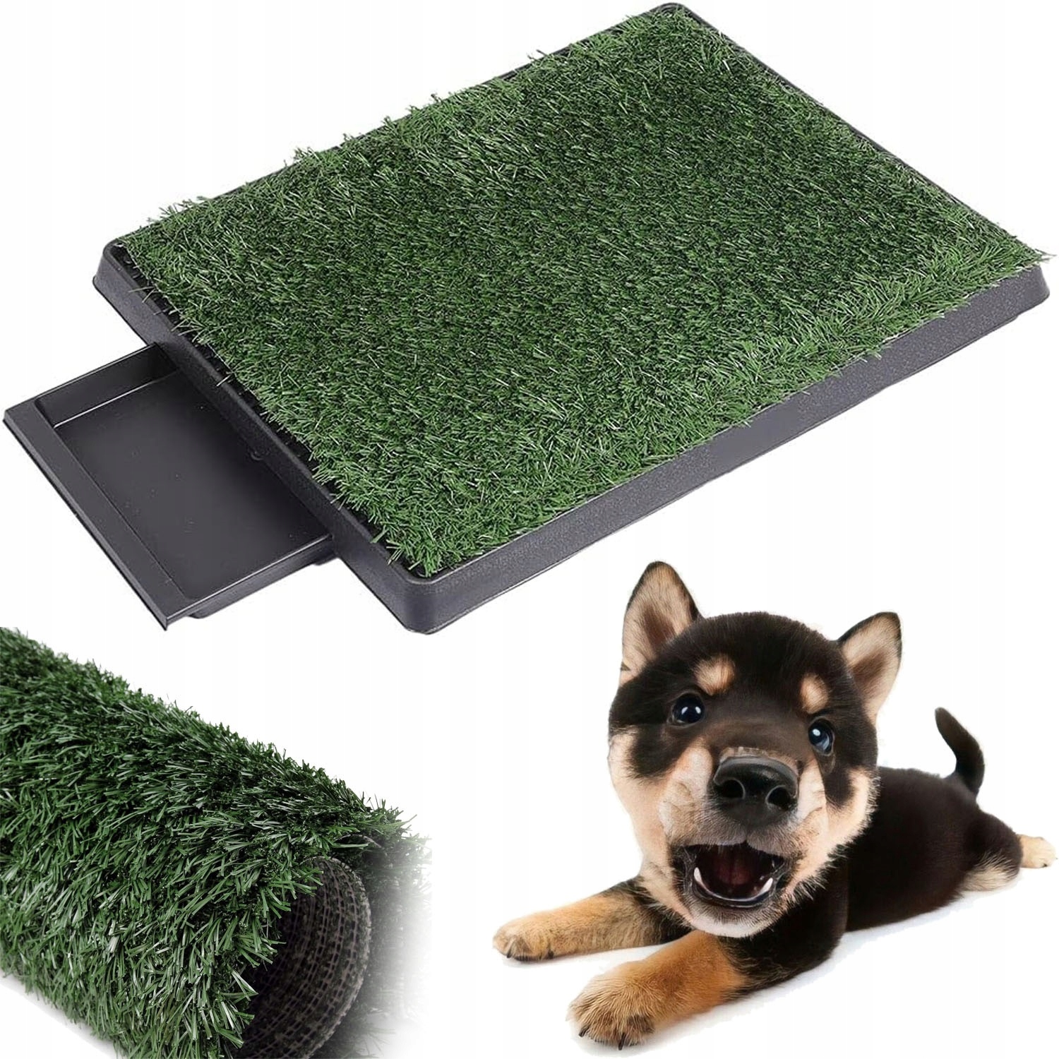 Wc Záchod pro psy s trávou pro výuku Pet Potty Delux 63x50x6.5 cm