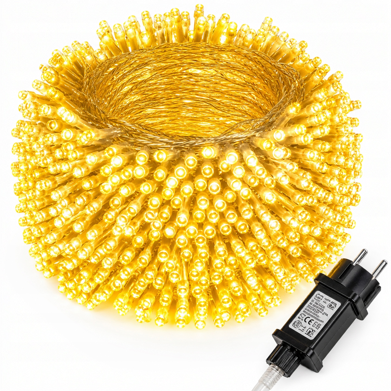 Lampki choinkowe Led ciepła biel 120m 1200 diod wodoodporne IP44 8 trybów t