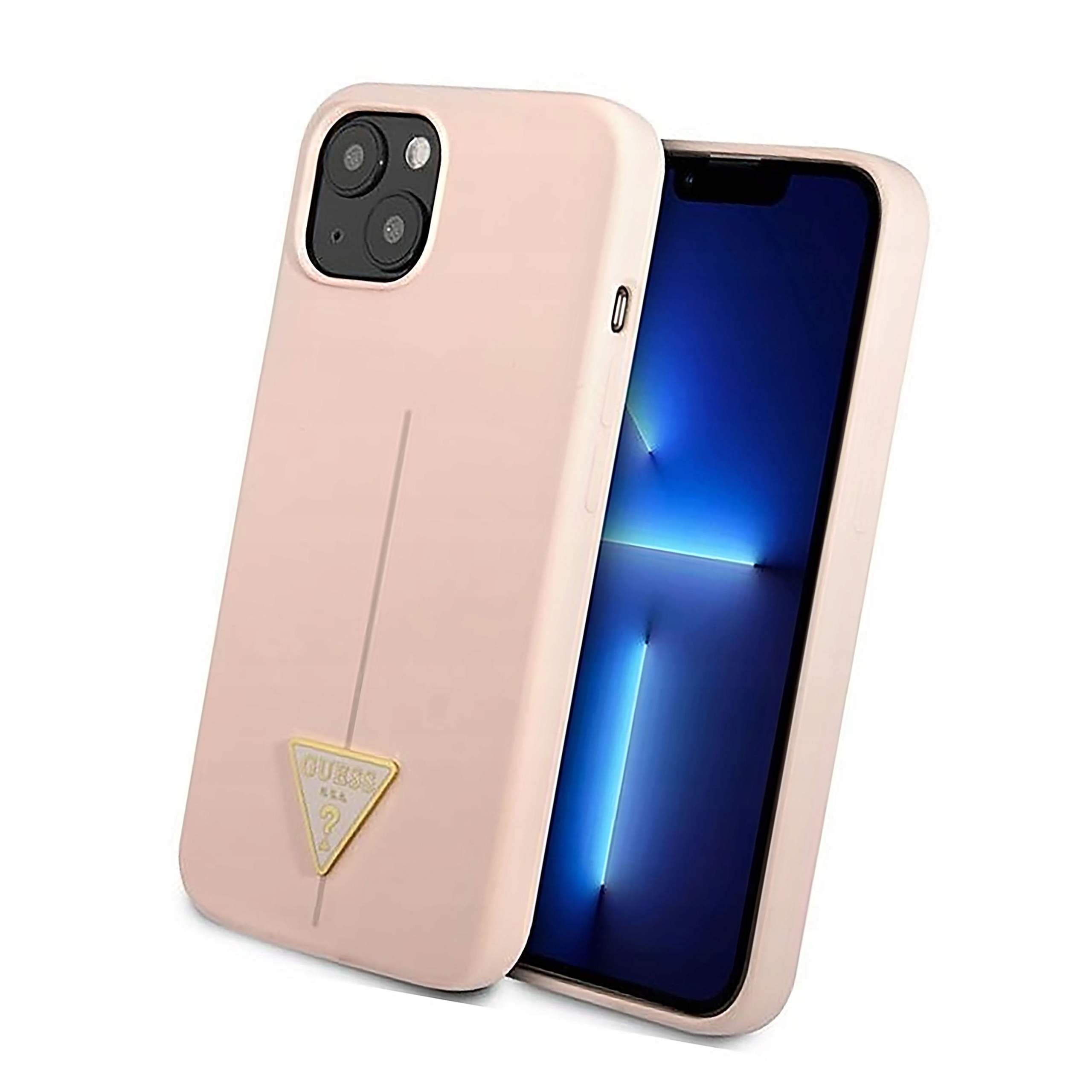 Etui Guess Silicone Triangle do iPhone 13 różowe