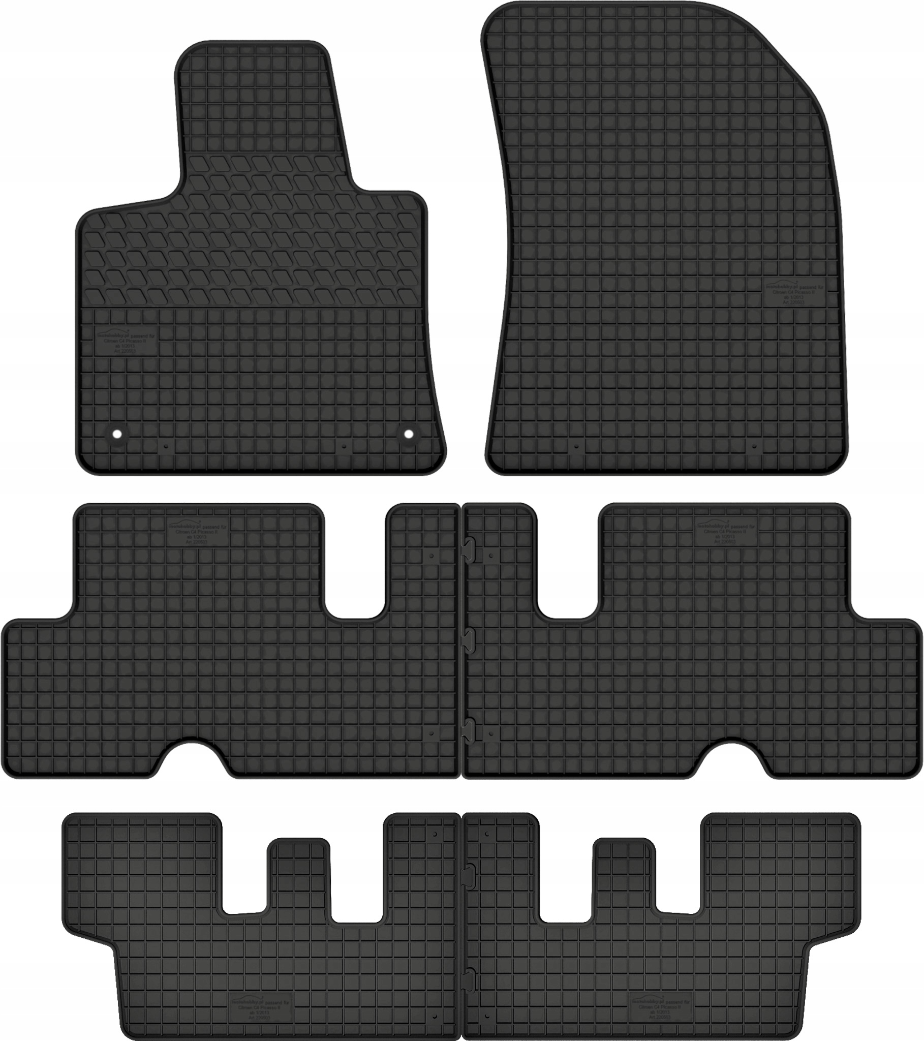 Komplet Gumových Koberců Určených Pro Citroen C4 Picasso II 7os