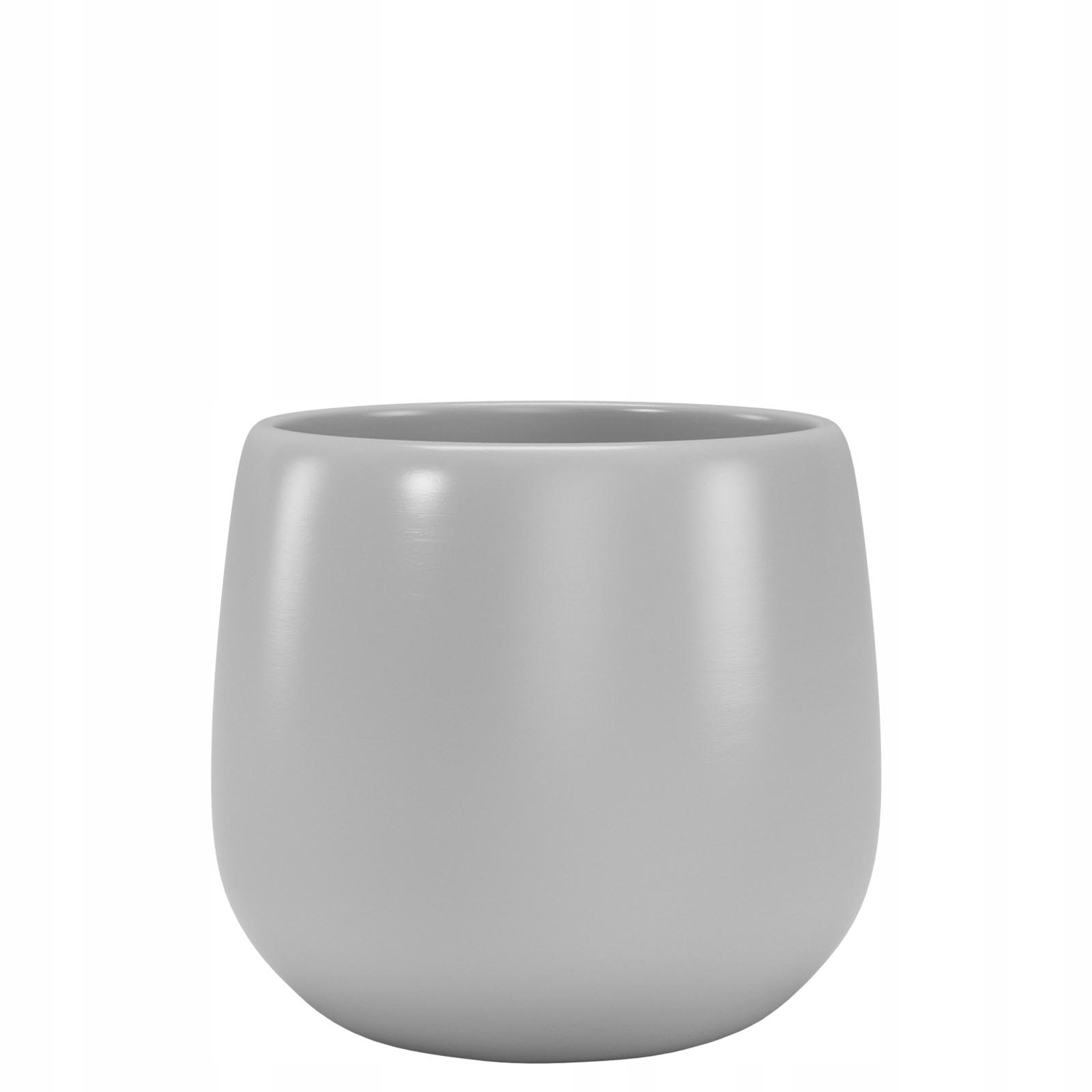 

szare doniczki jasne Victoria 16 matowe popielate