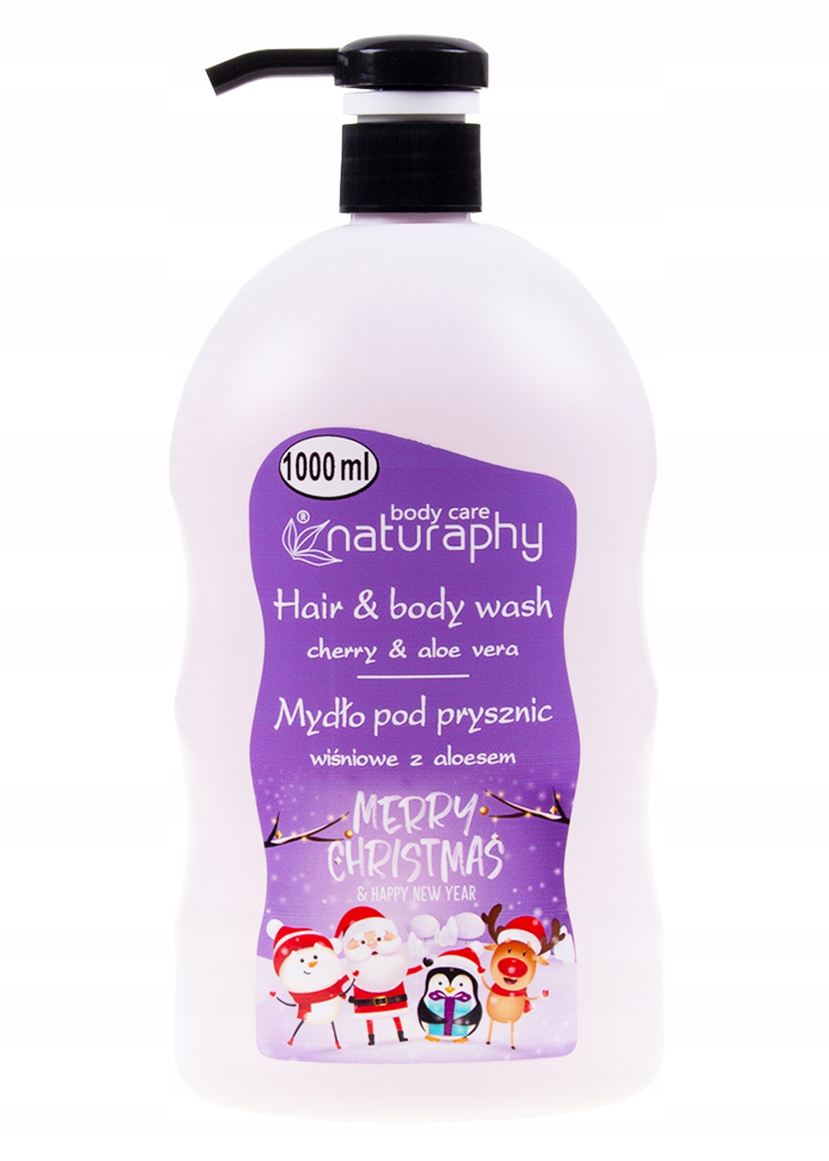 

Świąteczne mydło pod prysznic wiśniowe z aloe. 1L