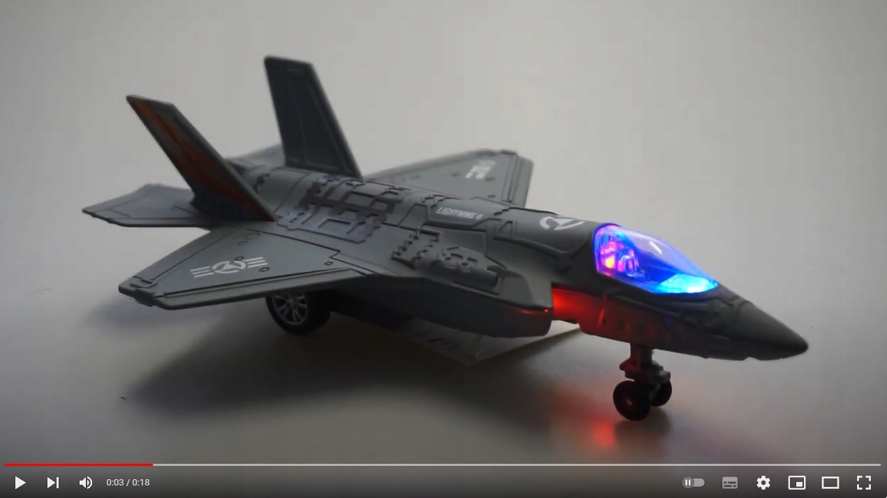 SAMOLOT WOJSKOWY F-35 1:72 MYŚLIWIEC 21 CM NAPĘD ŚWIATŁO DŹWIĘK SZARY Rodzaj samoloty