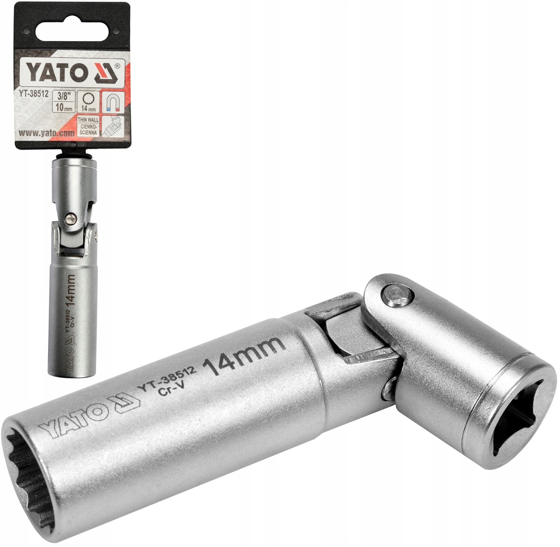 

Klucz Do Świec 14mm Przegubowy Cienko Ścienny Yato