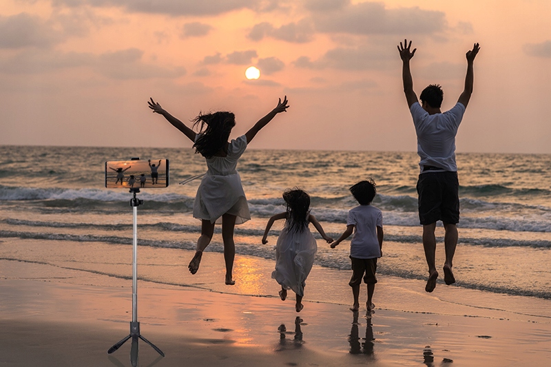 Kij-ek Selfie Ze Statywem TRIPOD Na Telefon Kamerę Model K05