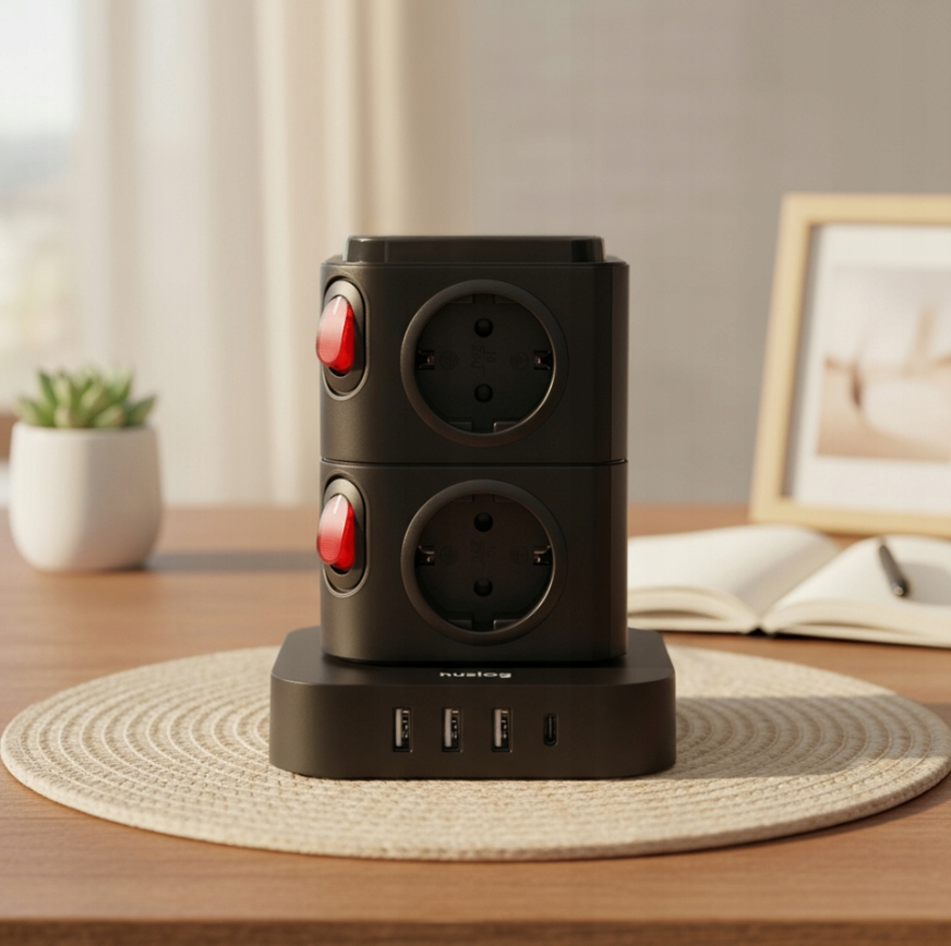 HUSLOG Przedłużacz pionowy z LED HUS1054 PowerTower Marka bez marki