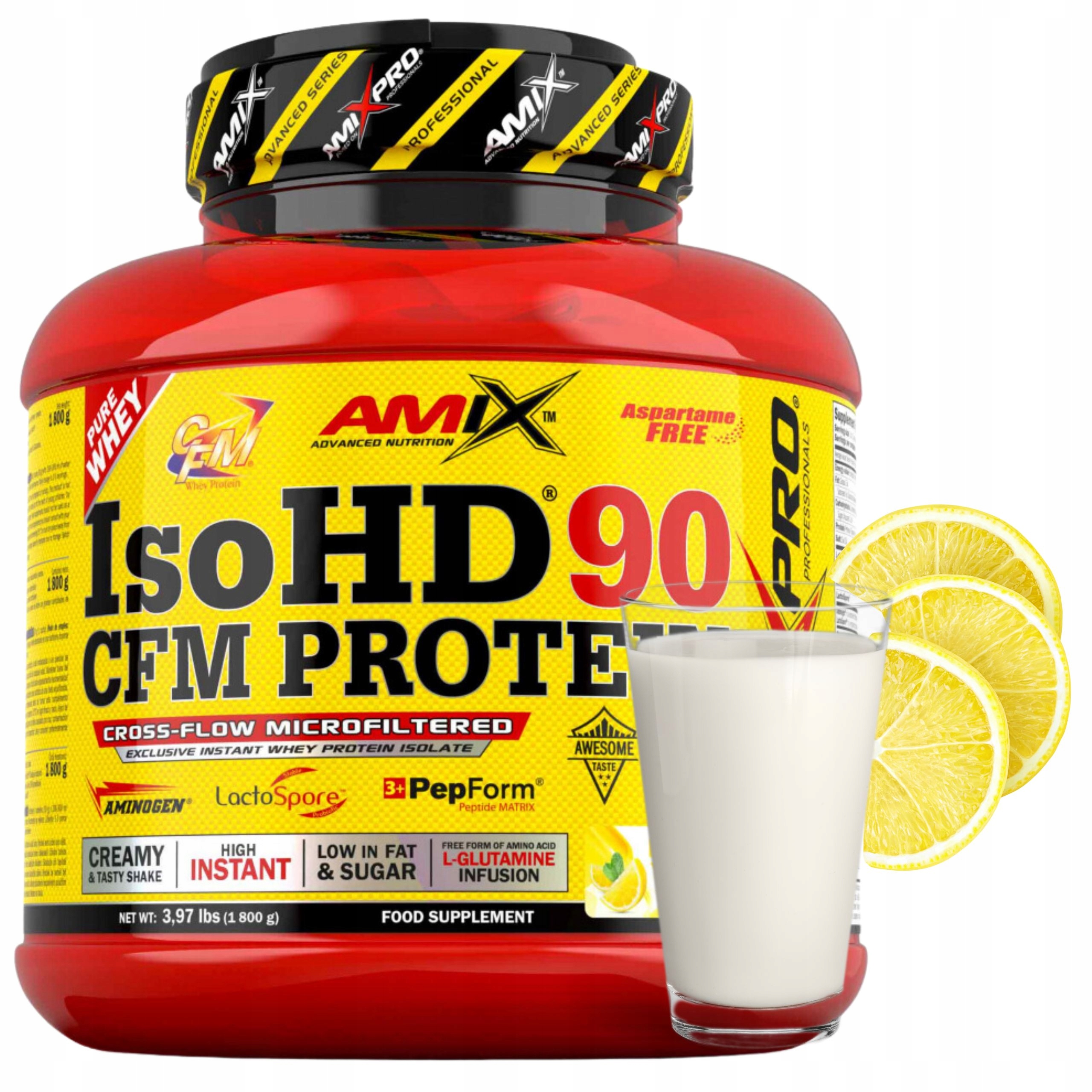 Whey Isolate Keto Protein bez cukru IsoHD Jogurt Citron Low carb